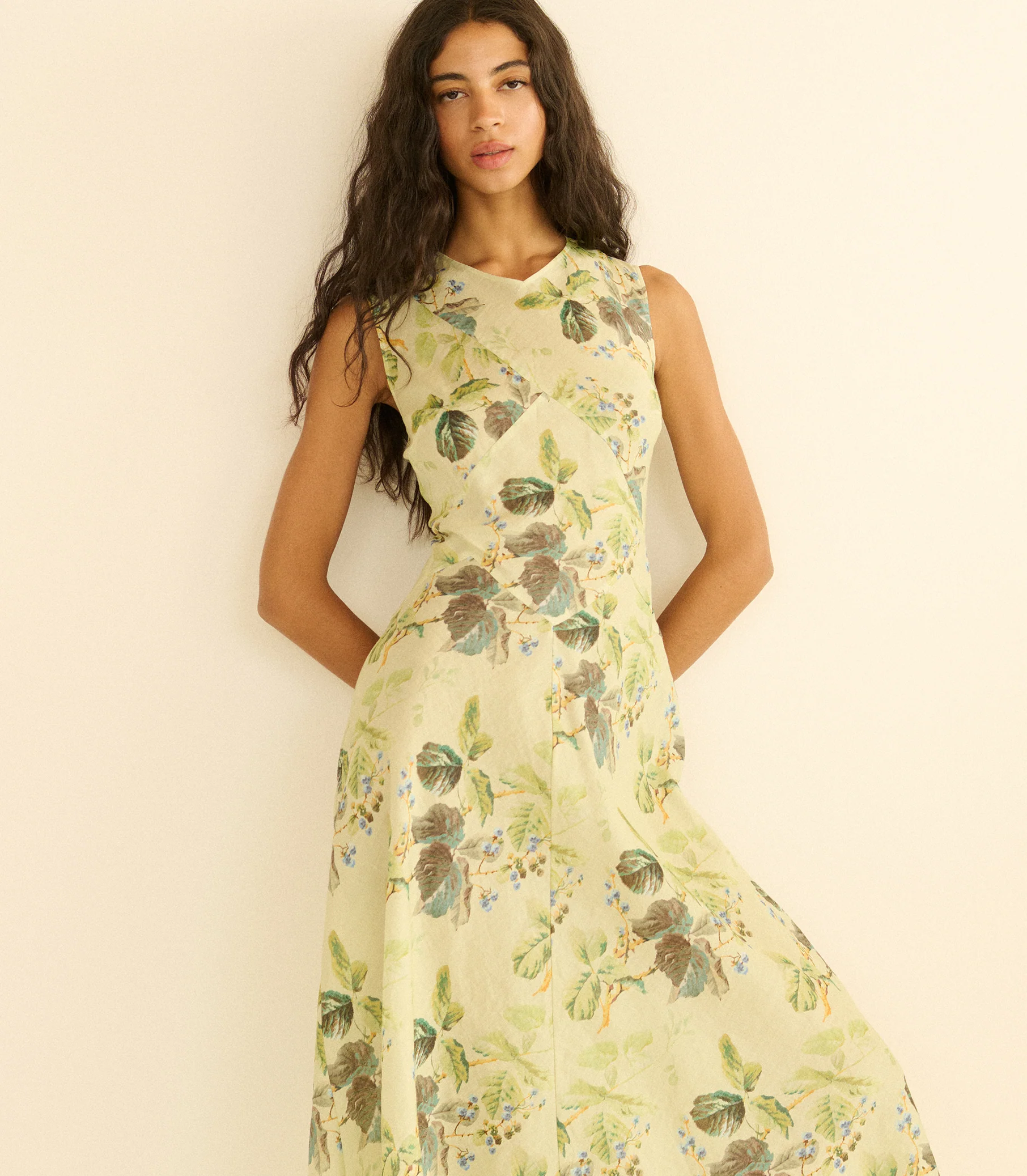 Adelana Midi Dress - Floraison de Mures