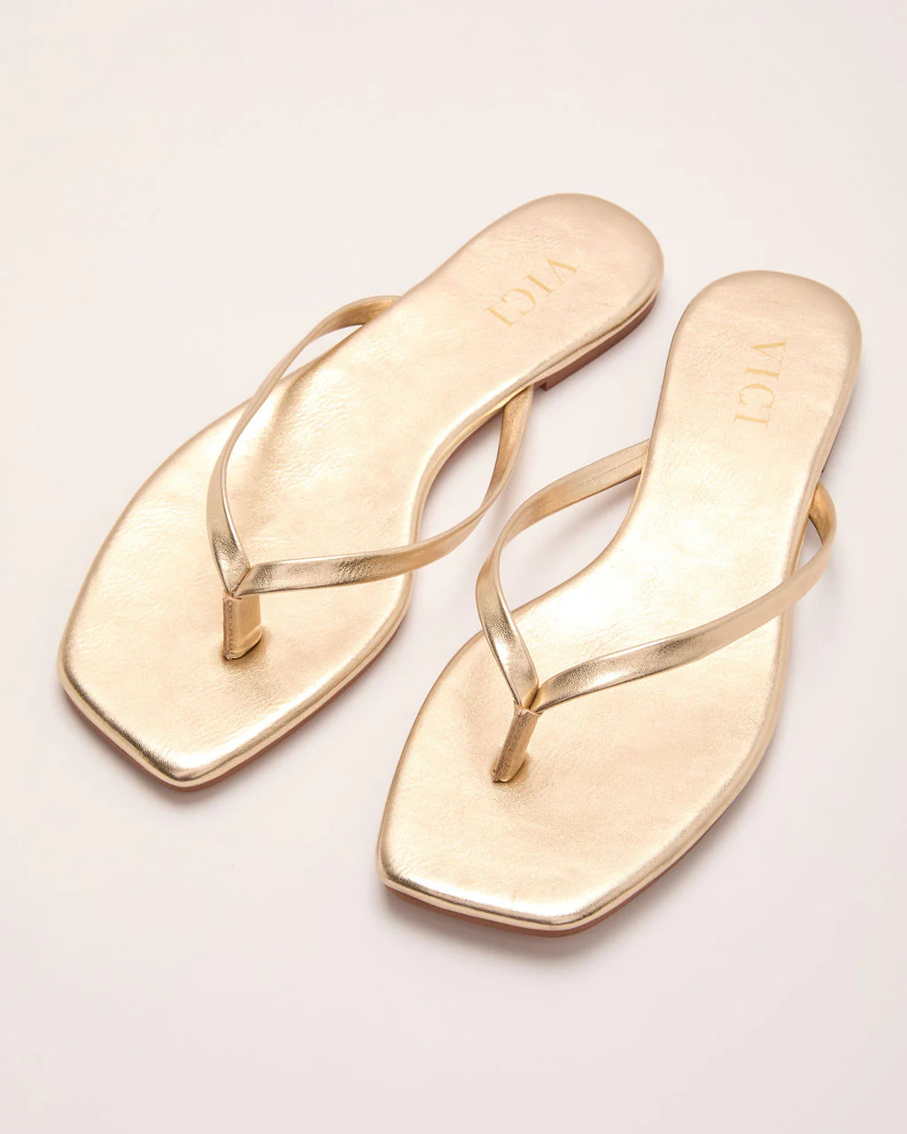 Gael Metallic Thong Sandals