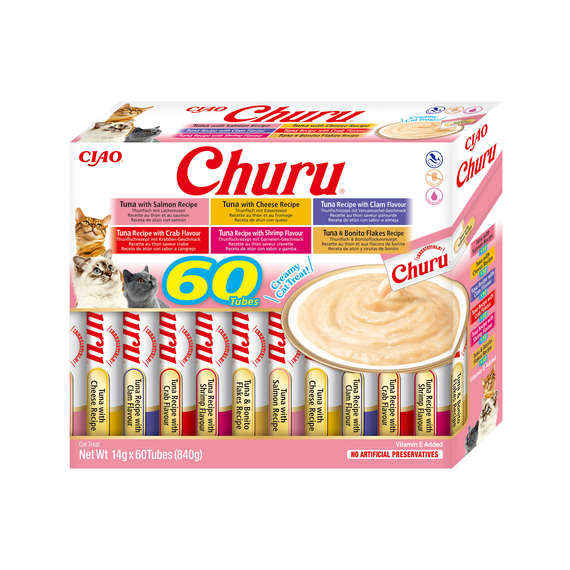 Inaba Churu Variety Box - 60 pieces - Tuna variety - 60 pieces