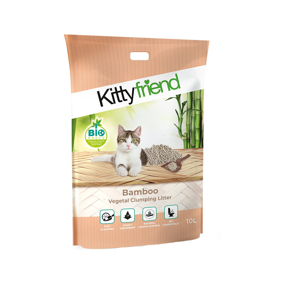 Kitty Friend Bamboo Clumping Cat Litter - 5L