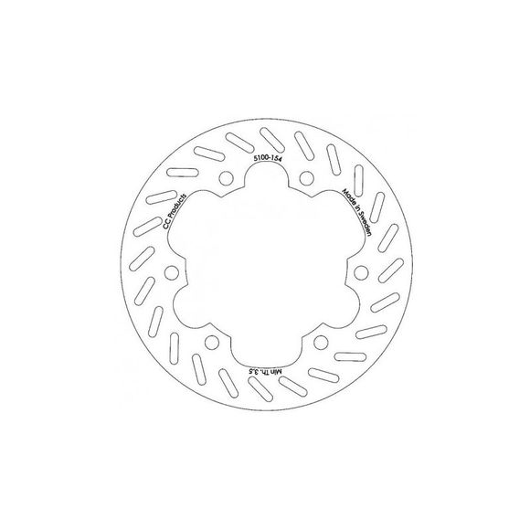 CC Products Round Brake Disc REAR BRAKE DISCRef: Ccp0007 / Cc5100-154
