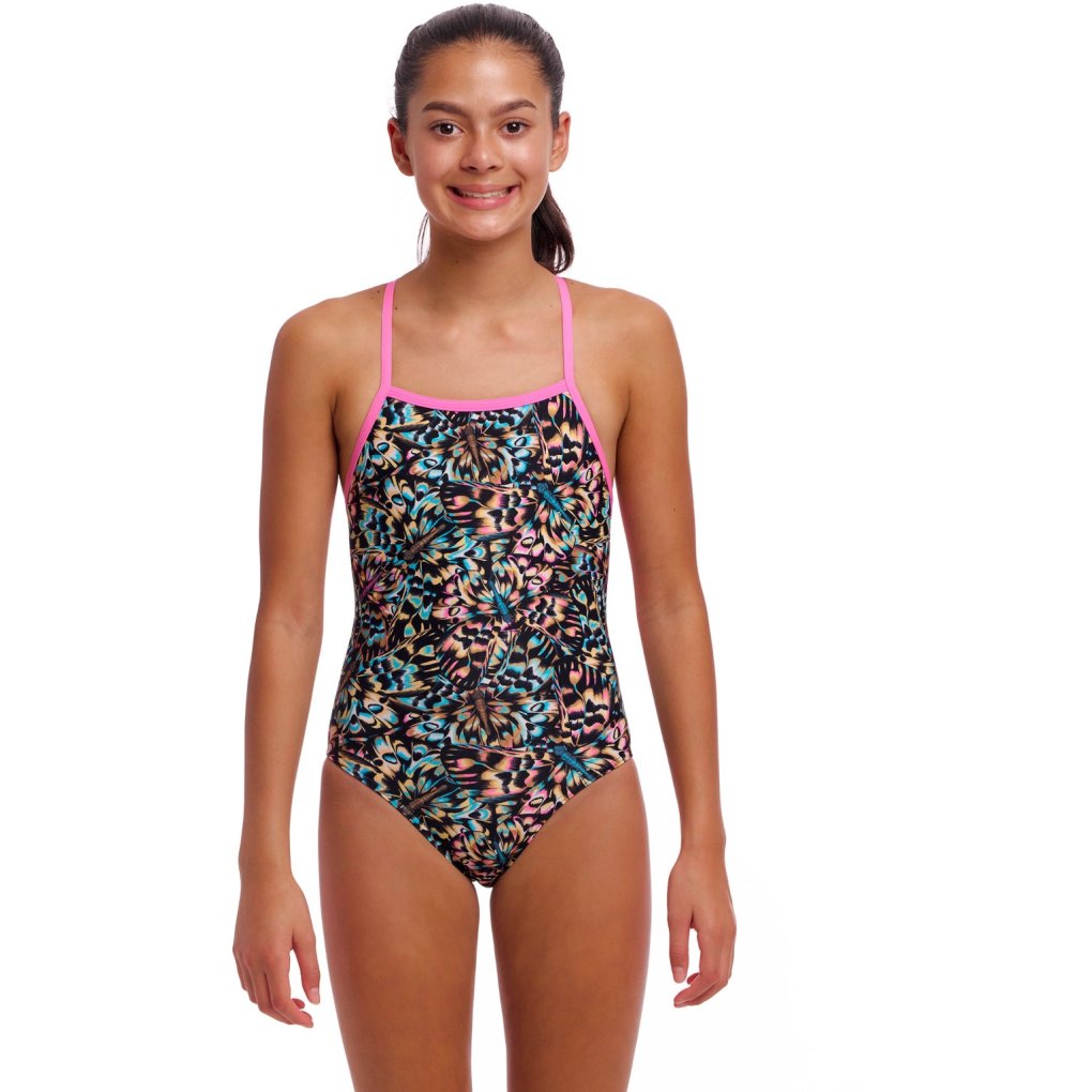 Funkita Strapped In Eco One Piece Swimsuit Girls - Copper Cluster