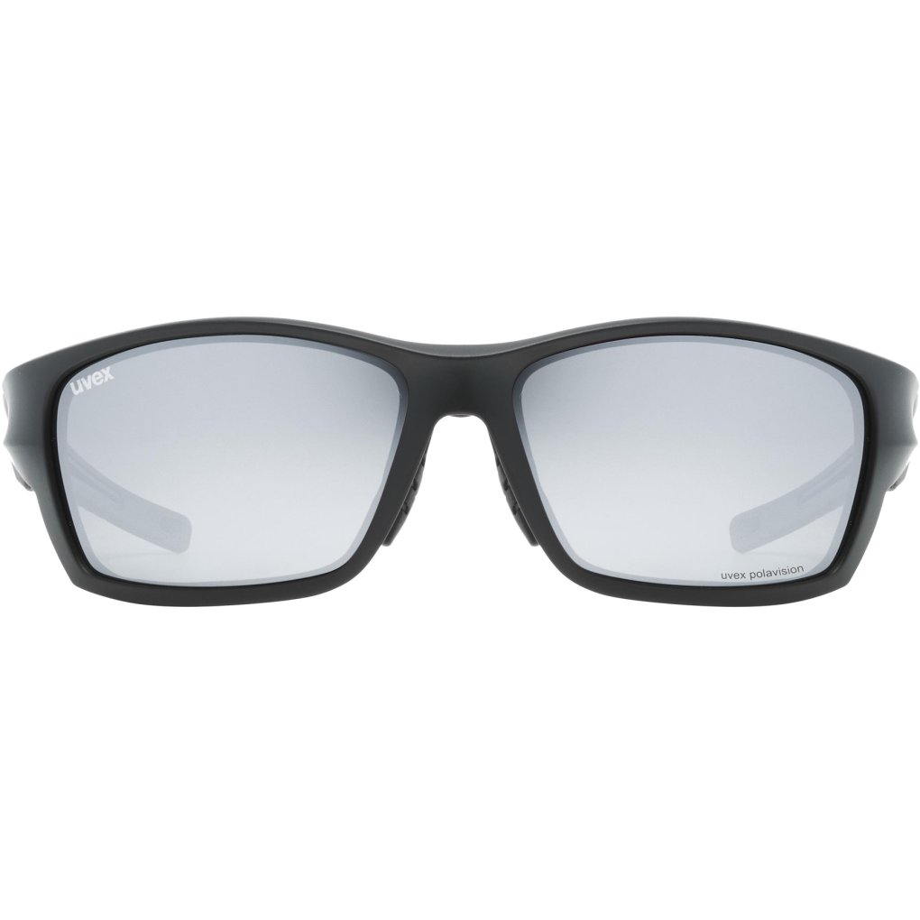 Uvex sportstyle 232 P Glasses - black matt/polavision mirror silver
