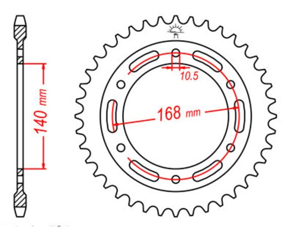 JT. Steel Standard 3 - 525 SprocketRef: Jtc00233A / 1075508002