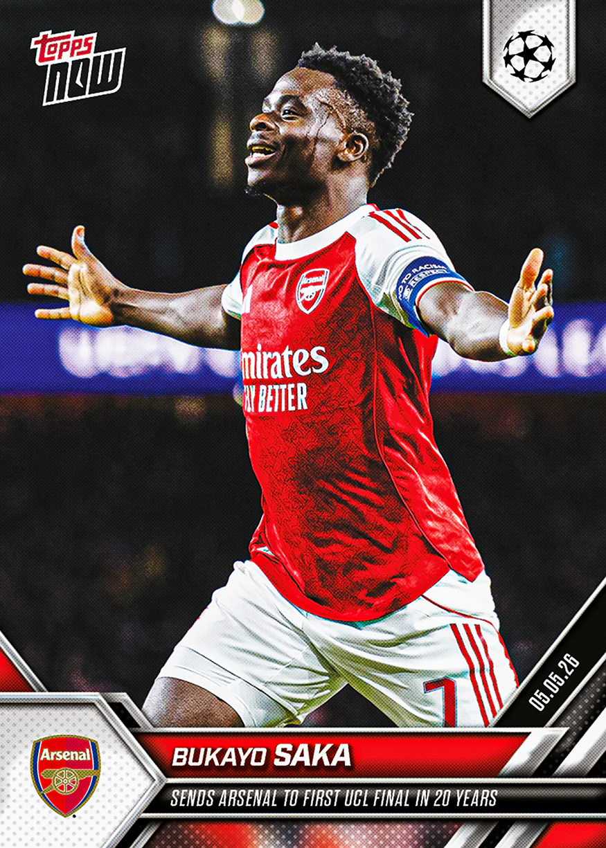 Bukayo Saka - 2025-26 UCL Topps NOW® - Card 132 - PR: 3744
