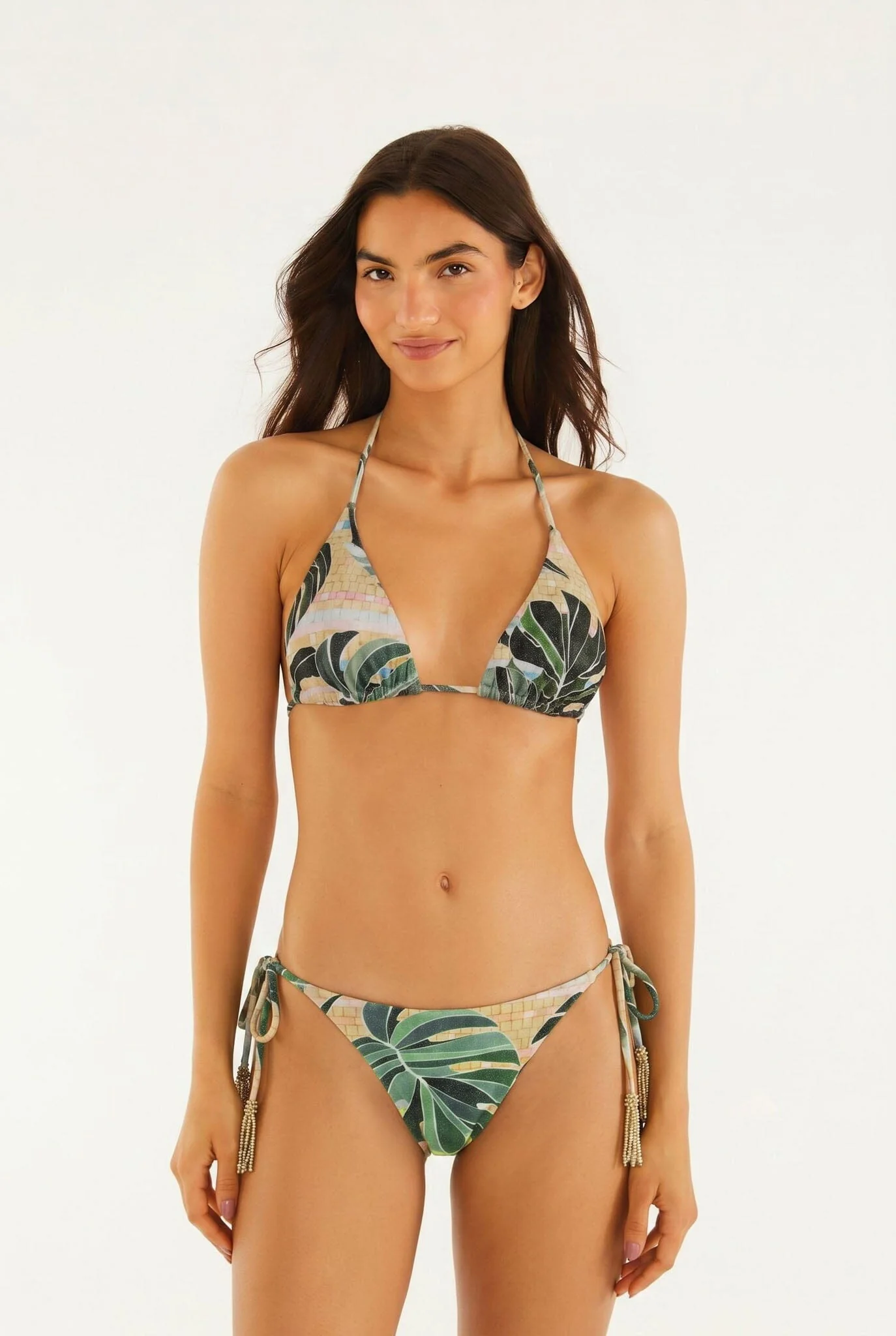 Halter Neck Triangle Bikini Top