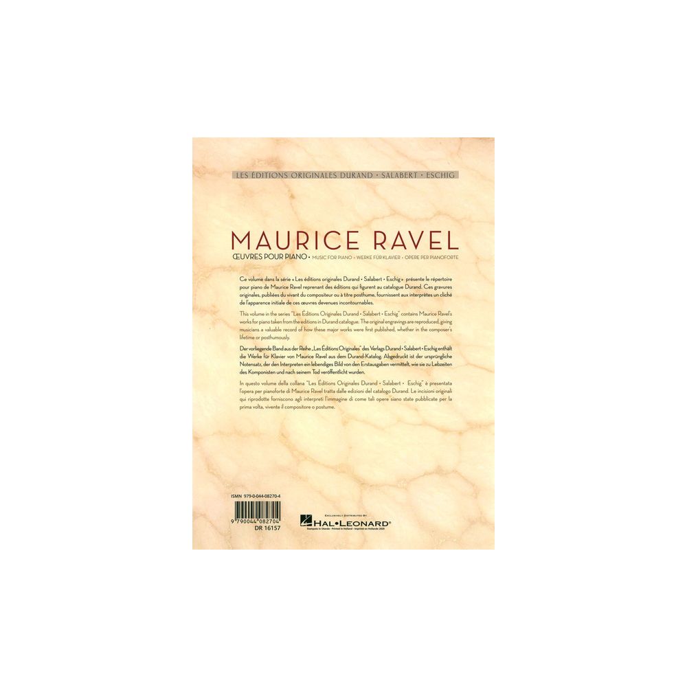 Editions Durand Ravel Œuvres Pour Piano – Thomann Ireland