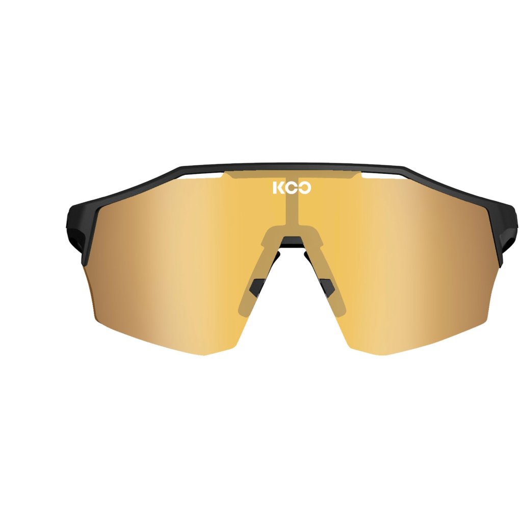 KOO Alibi Sunglasses - Large | Black Matt - Gold Mirror