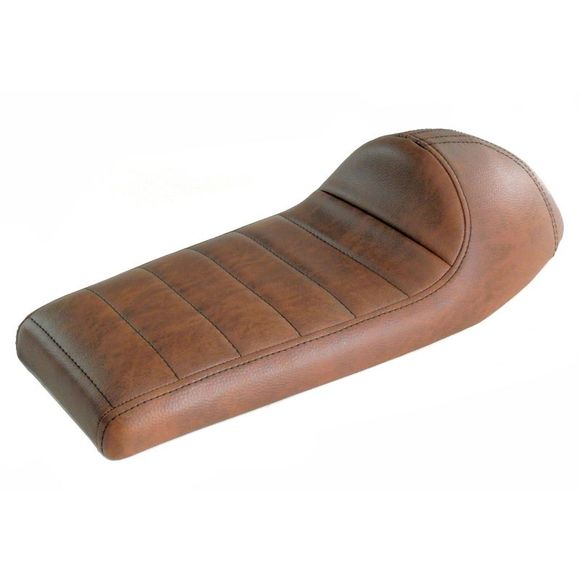Brazoline Café Racer comfort saddle with covered backrest Universal - BrownRef: Cscr1Fc
