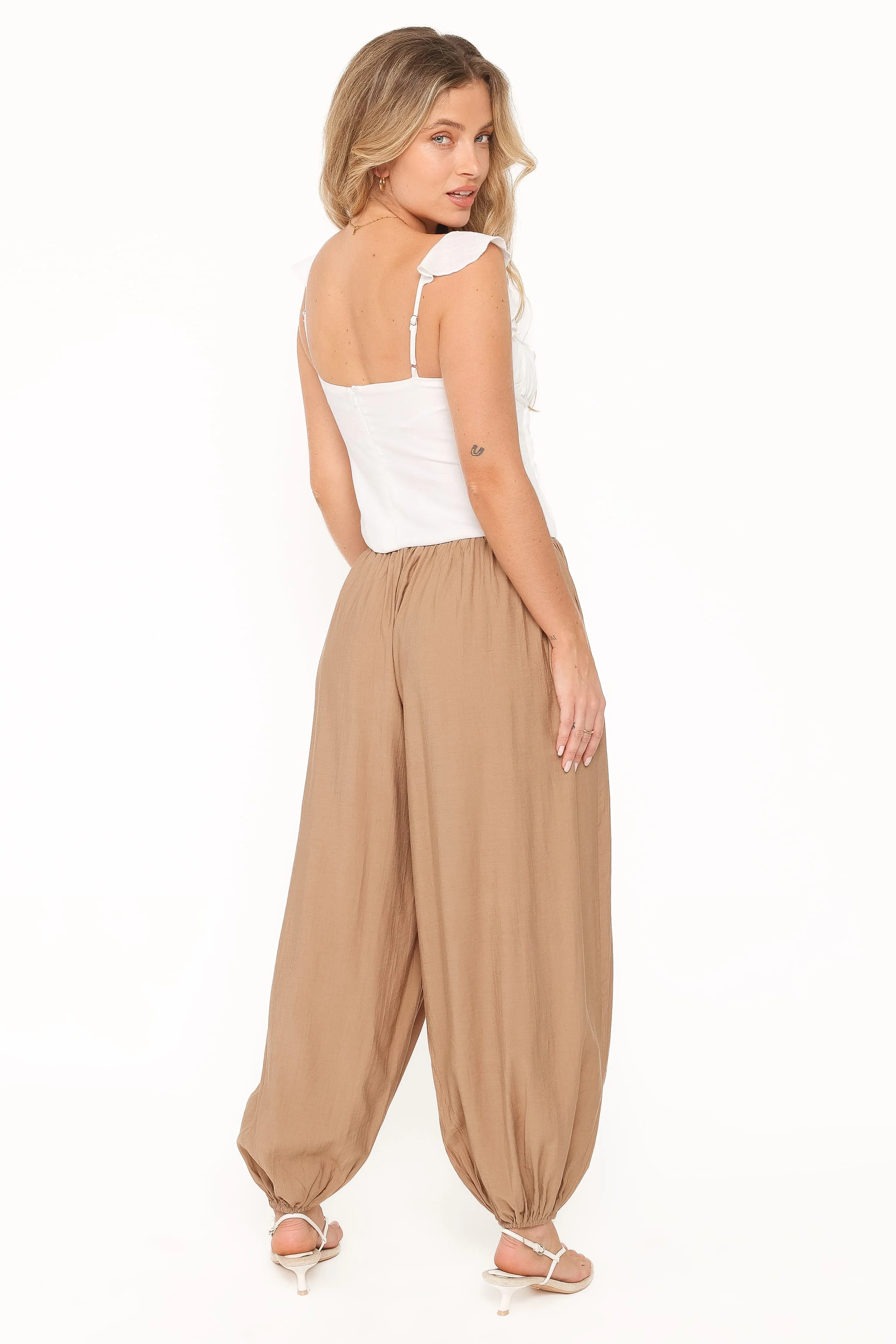 Ayvah Balloon Hem Pants - Camel