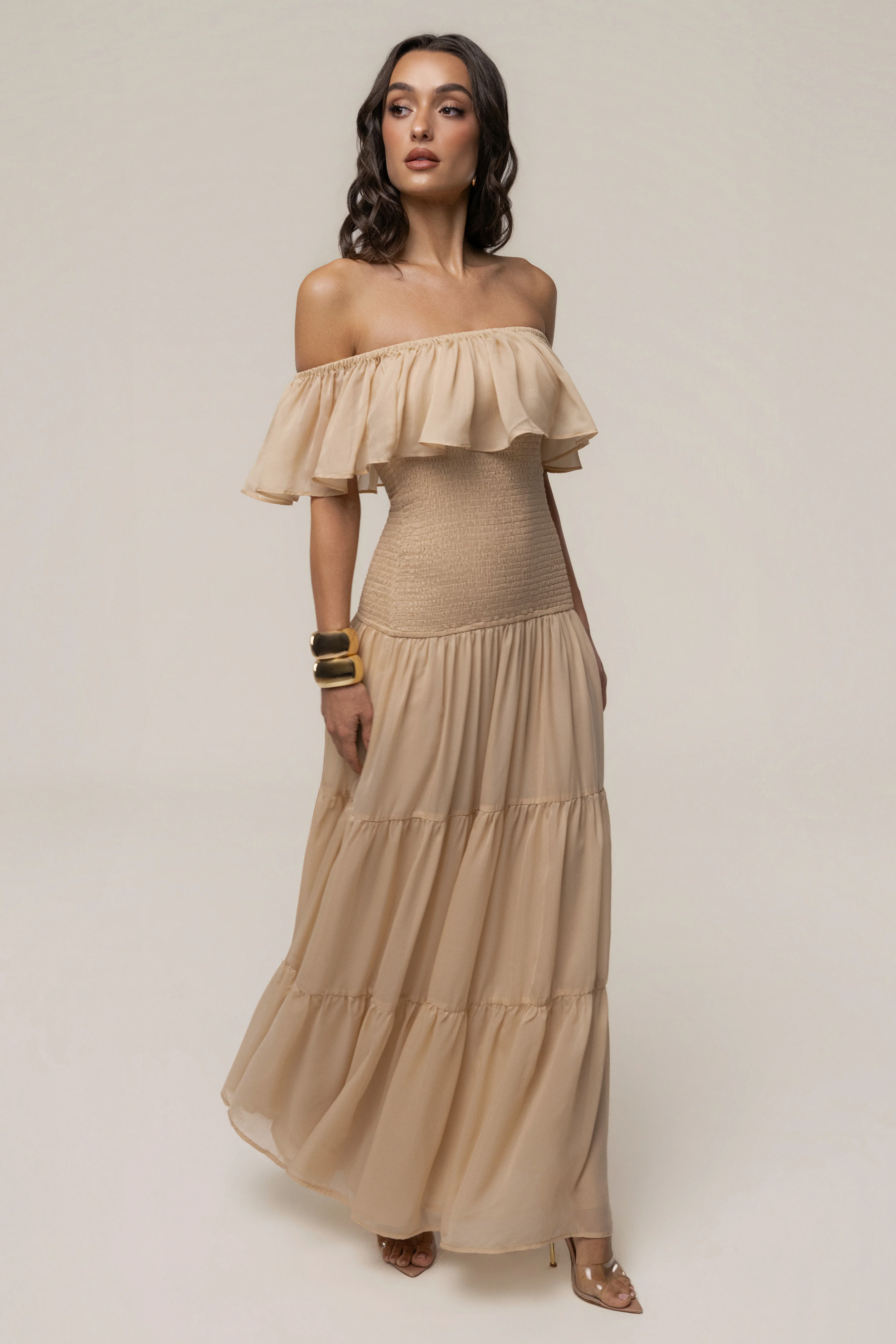 Sand Seaside Drift Maxi Dress