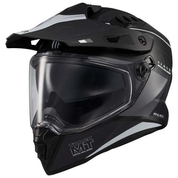 Casque jet MT HELMETS TRACK SV - ARIES - Noir / GrisRef : MTH0155