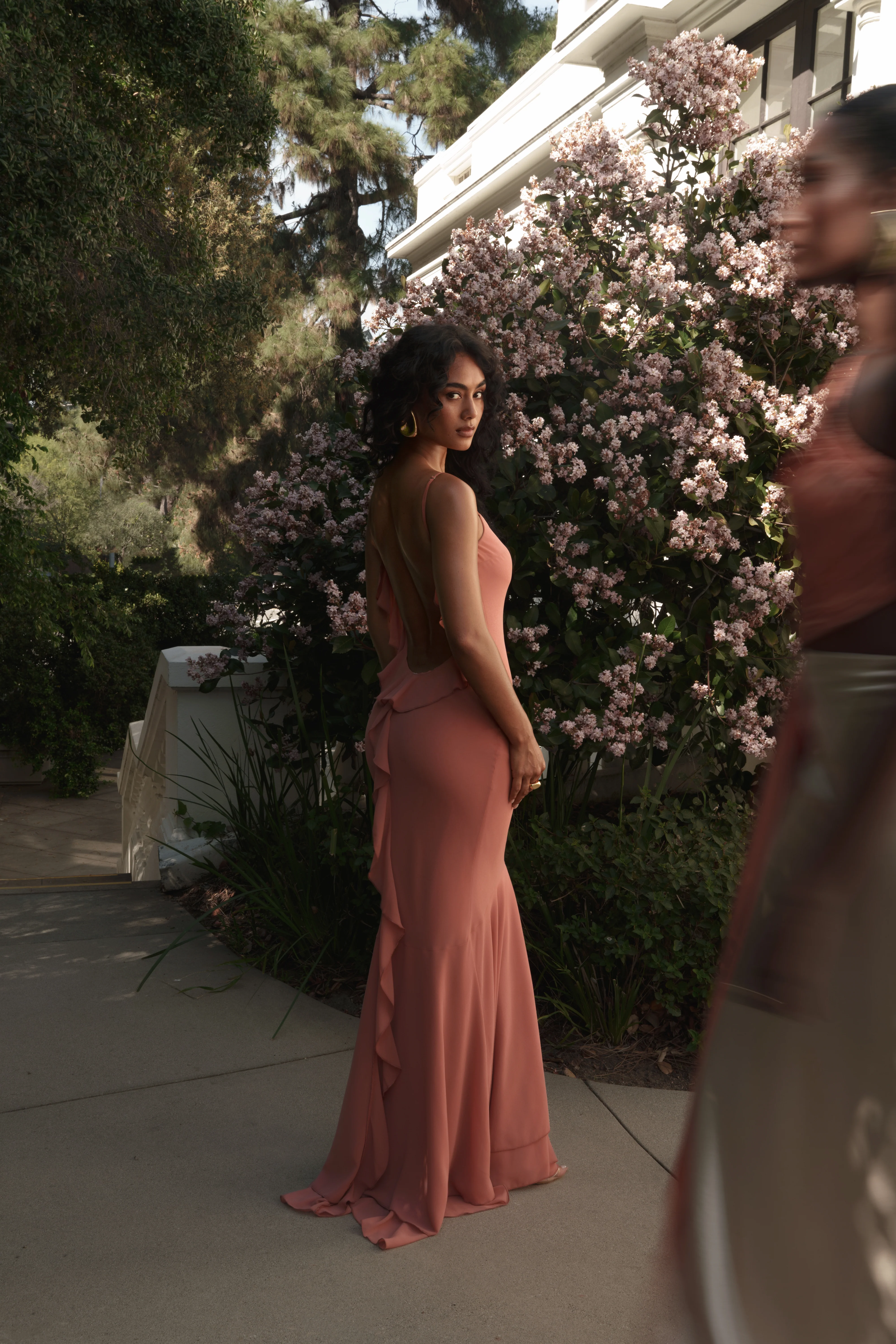 Peach  Midnight Romance Maxi Dress