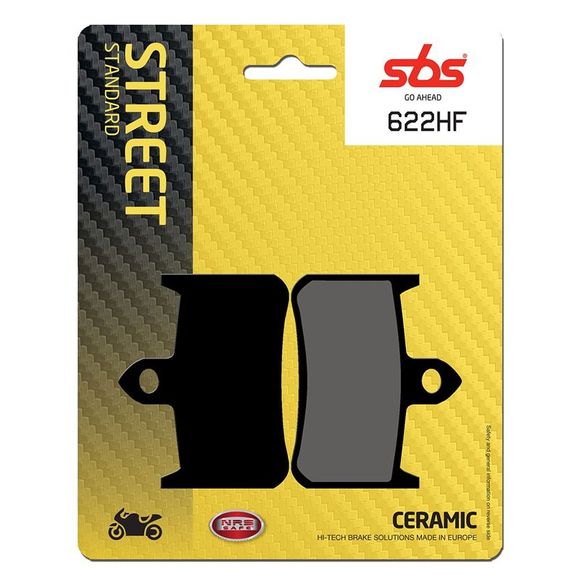 SBS 622HF Organic Front Brake PadsRef: 622HF / 622000