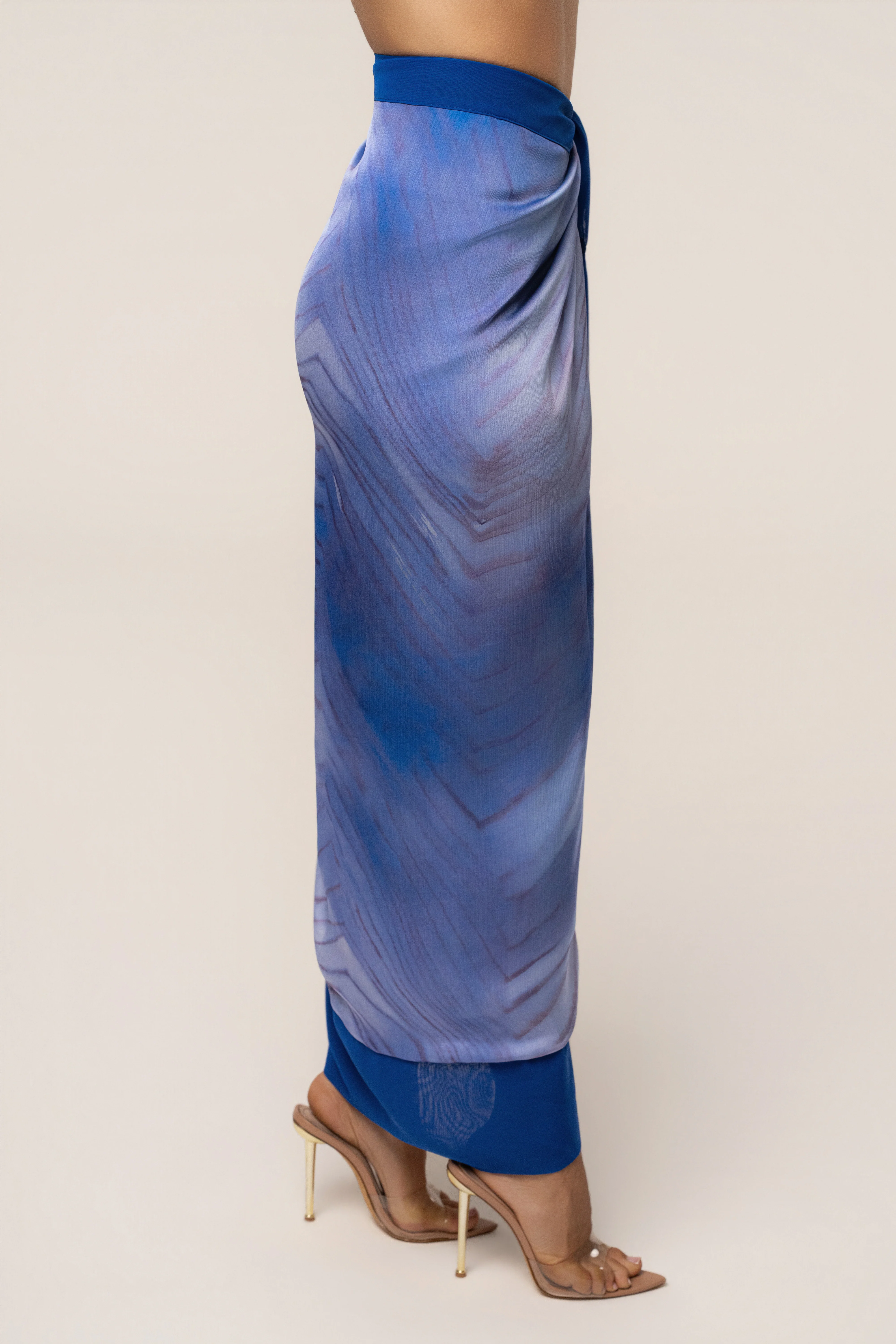 Blue Bahía Wrap Skirt