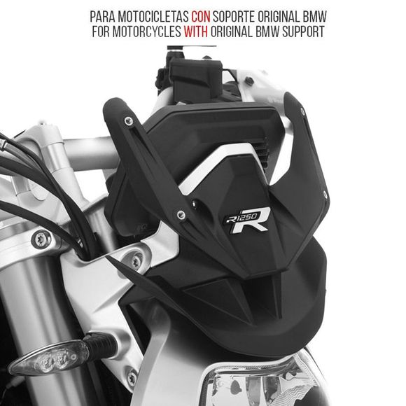Saute vent Puig TOURING COMPATIBLE AVEC LE SUPPORT BMW ORIGINE - GrisBMW 1200 R 1250 R - 2023 - 2024Ref : PUI0188