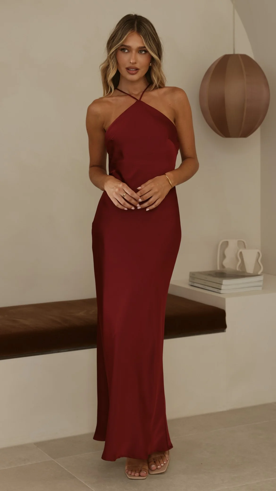 Chiara Maxi Dress - Wine