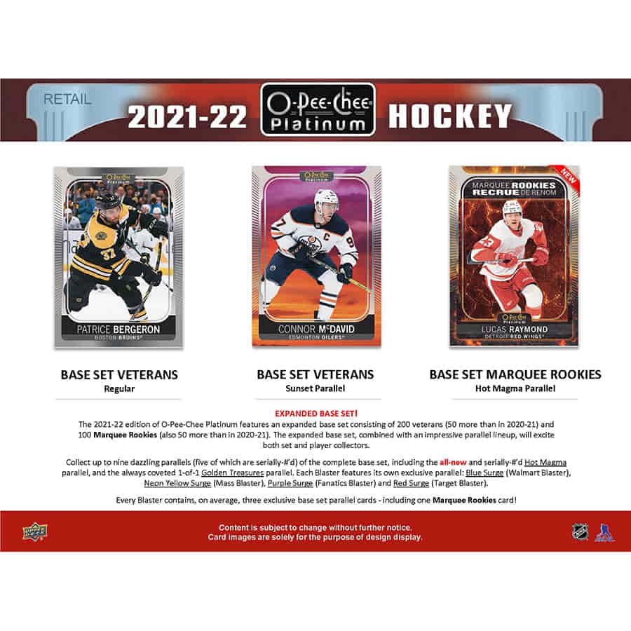 2021/22 Upper Deck O-Pee-Chee Platinum NHL Hockey Blaster Box