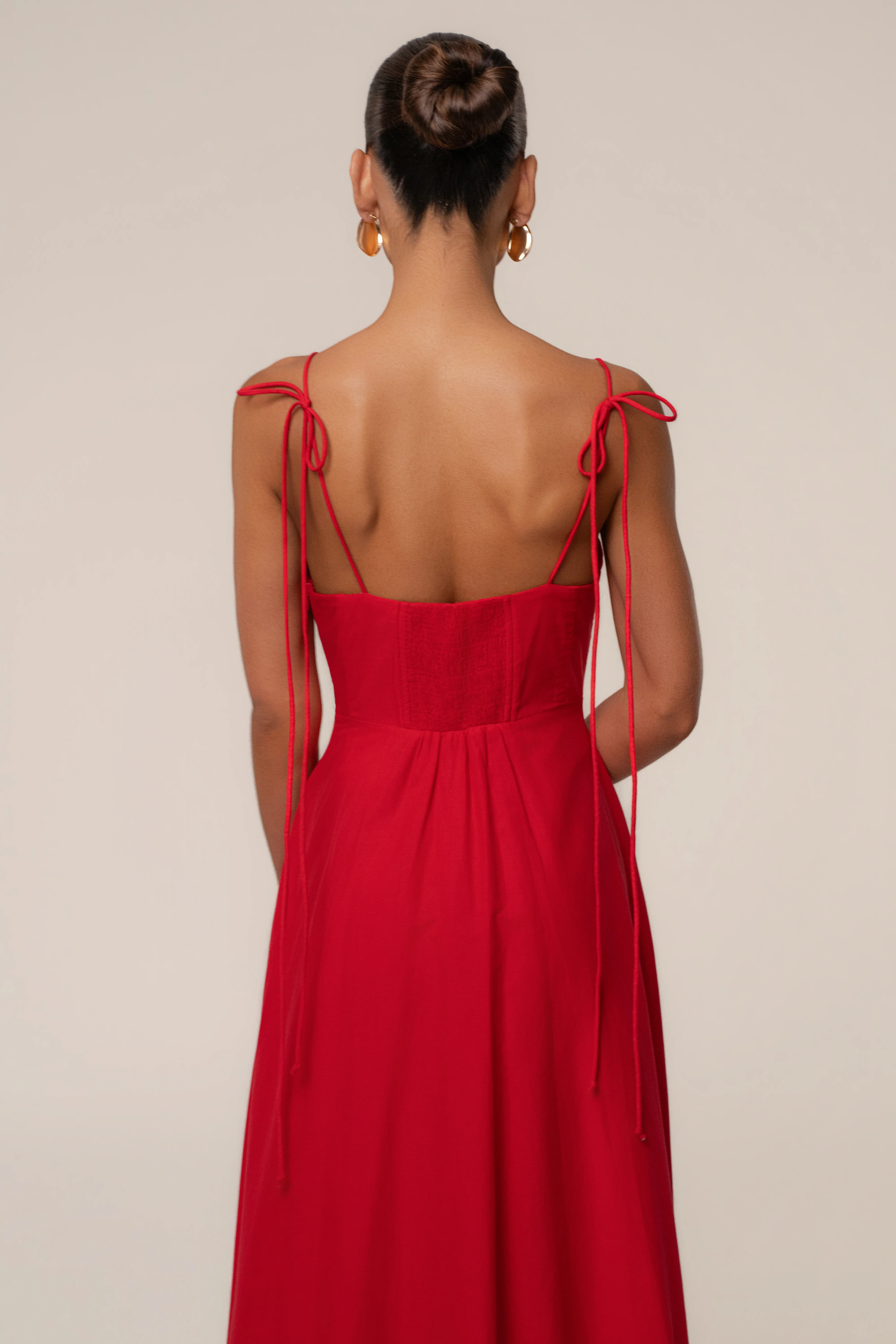 Red Romantic Flow Maxi Dress