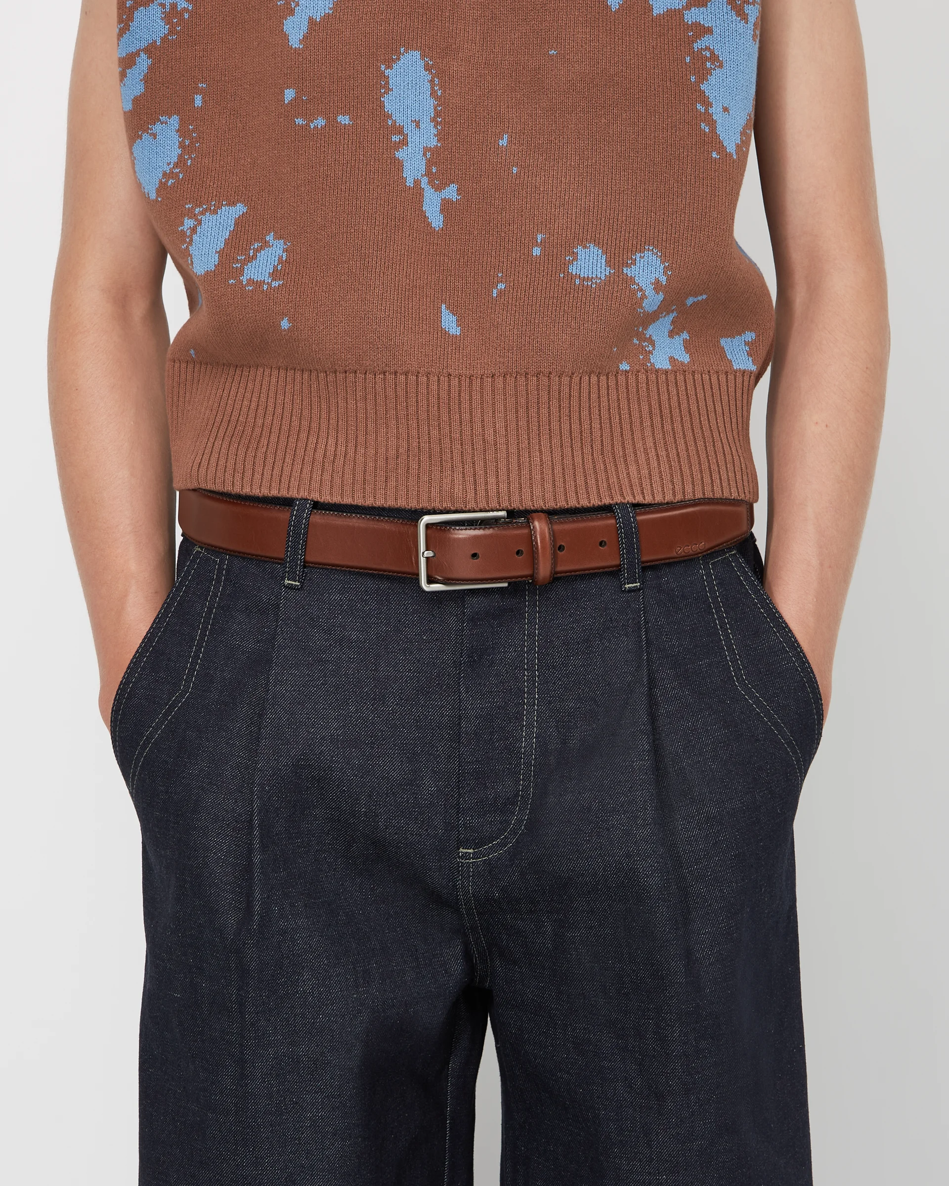 ECCO Belts Herren Ledergürtel Braun