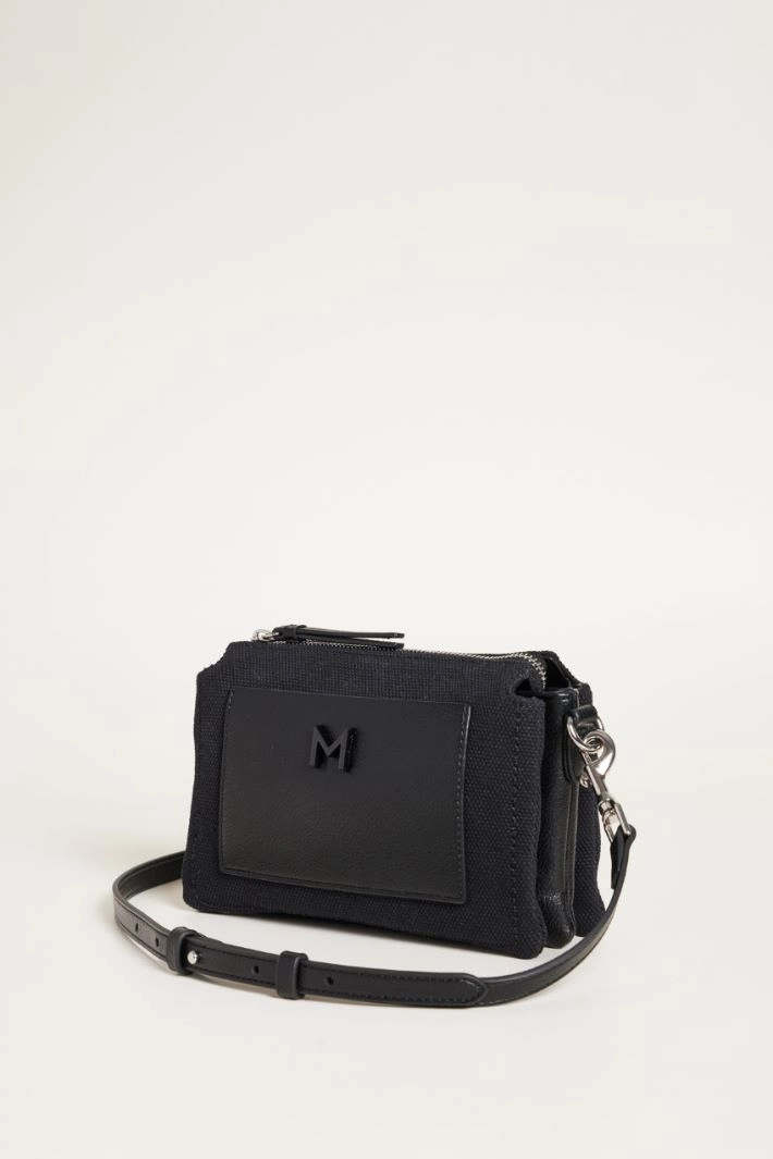 Canvas shoulder bag - BLACK