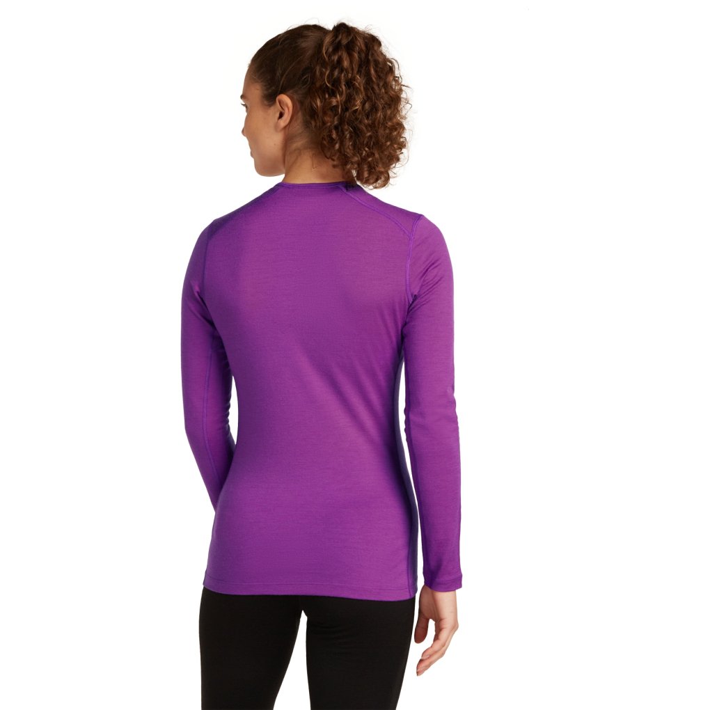 Icebreaker Merino 200 Oasis Long Sleeve Crewe Thermal Top Mountain Pulse Women - Passion