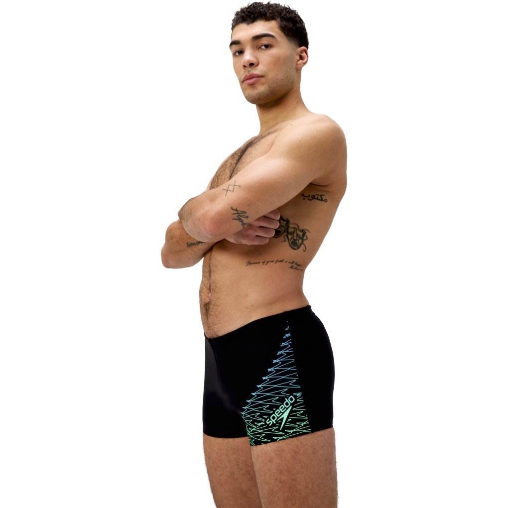 Speedo Medley Logo Aquashort Men - black/alfalfa green