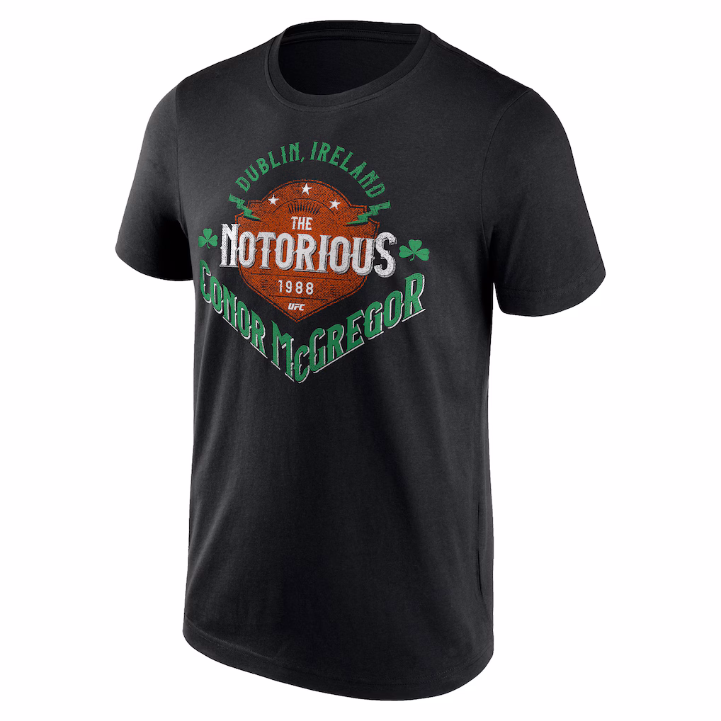 UFC Conor McGregor The Notorious Label T-Shirt - Black - Mens