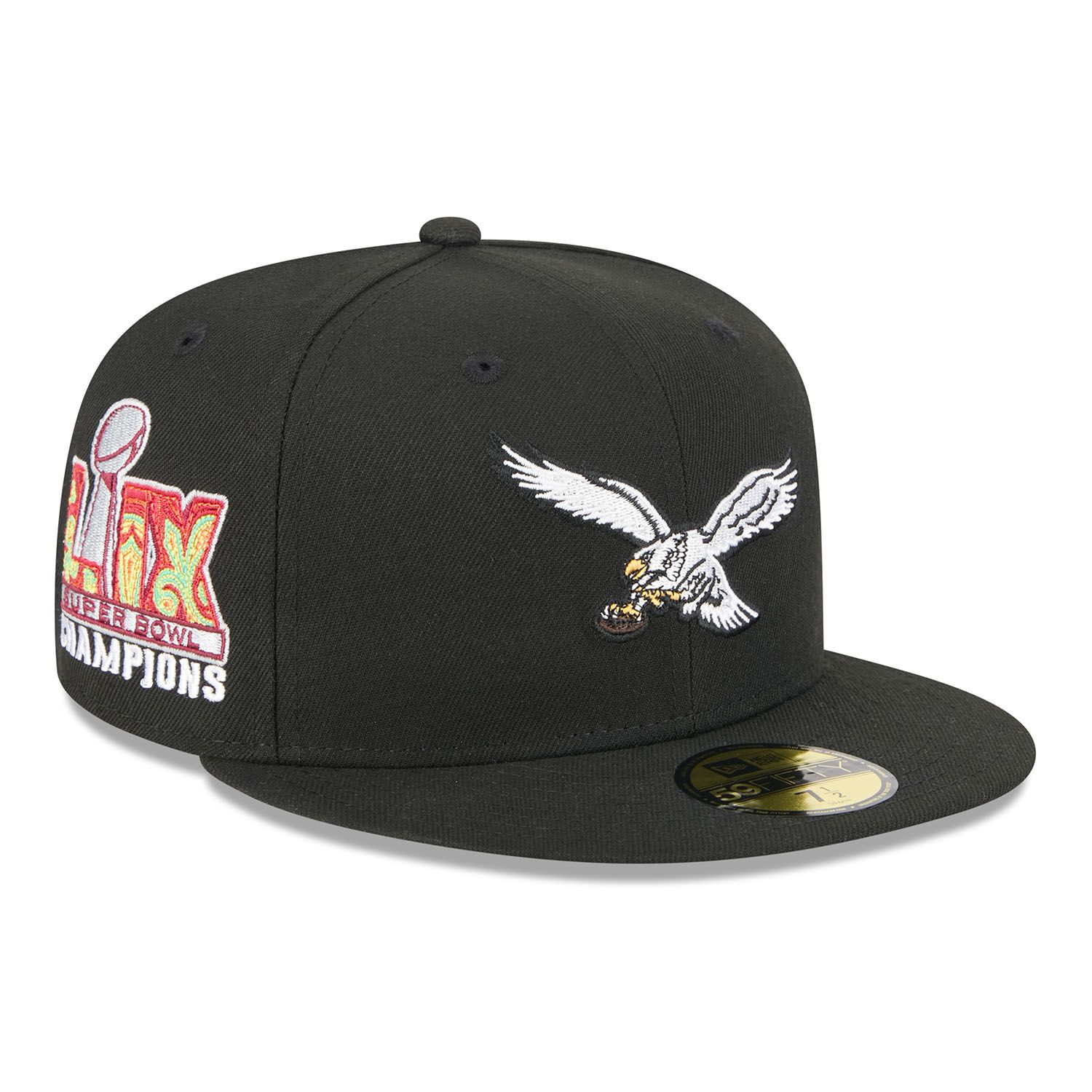 Philadelphia Eagles Super Bowl LIX 59FIFTY Fitted NFL Cap Black
