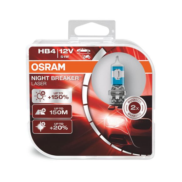Ampoule Osram Night Breaker Laser HB4 12V/51W - X2 UniverselRef : OSRM00007A / 1114459