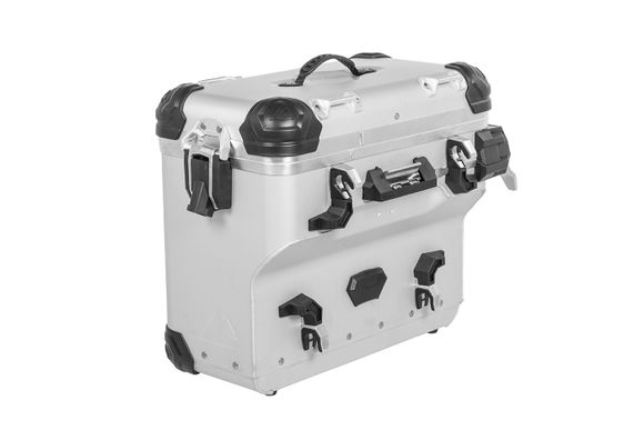 Touratech ZEGA Evo X suitcase With 38/38 offset - Gray support included - Gray anodizedRef: Trt01960A / 01-632-6816-0
