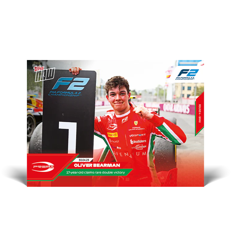 Topps UK - 17-year-old claims rare double victory - F1 TOPPS NOW® Card #013