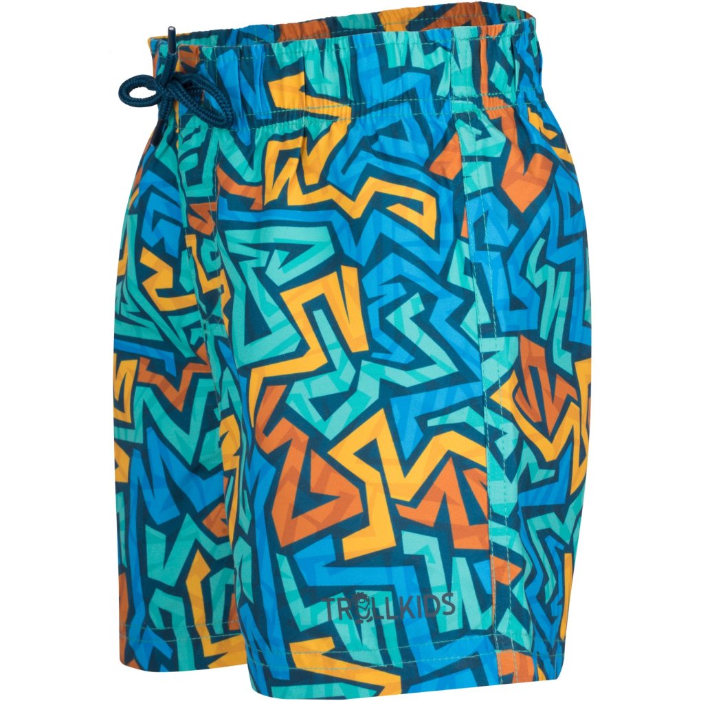 Trollkids Haukland Swim Shorts Kids - Midnight Forest/Aquamarine Green