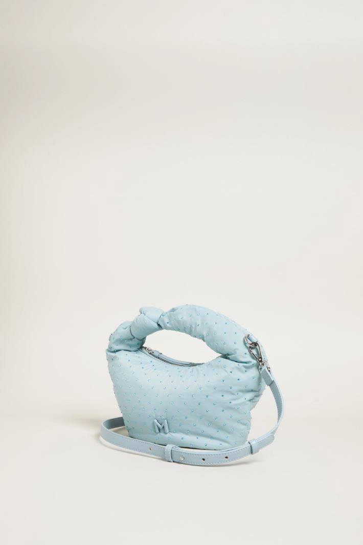 Padded rhinestone bag - PASTEL LIGHT BLUE