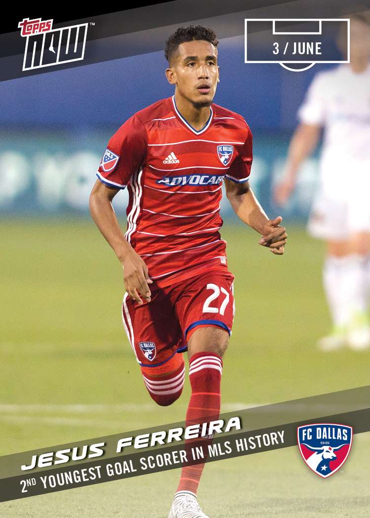 Jesus Ferreira MLS Topps Now Card 42 - PRINT RUN: 109