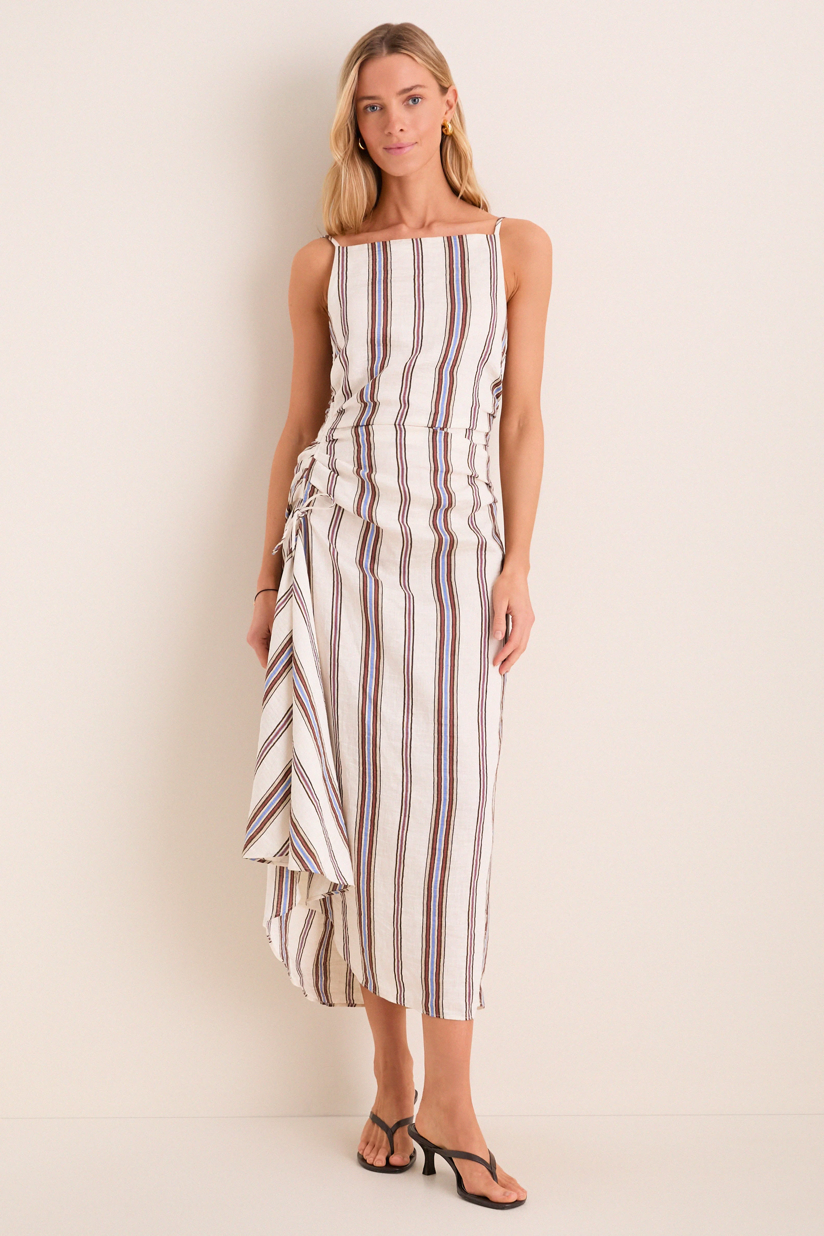 Panna Multi Stripe Naomi Midi Dress