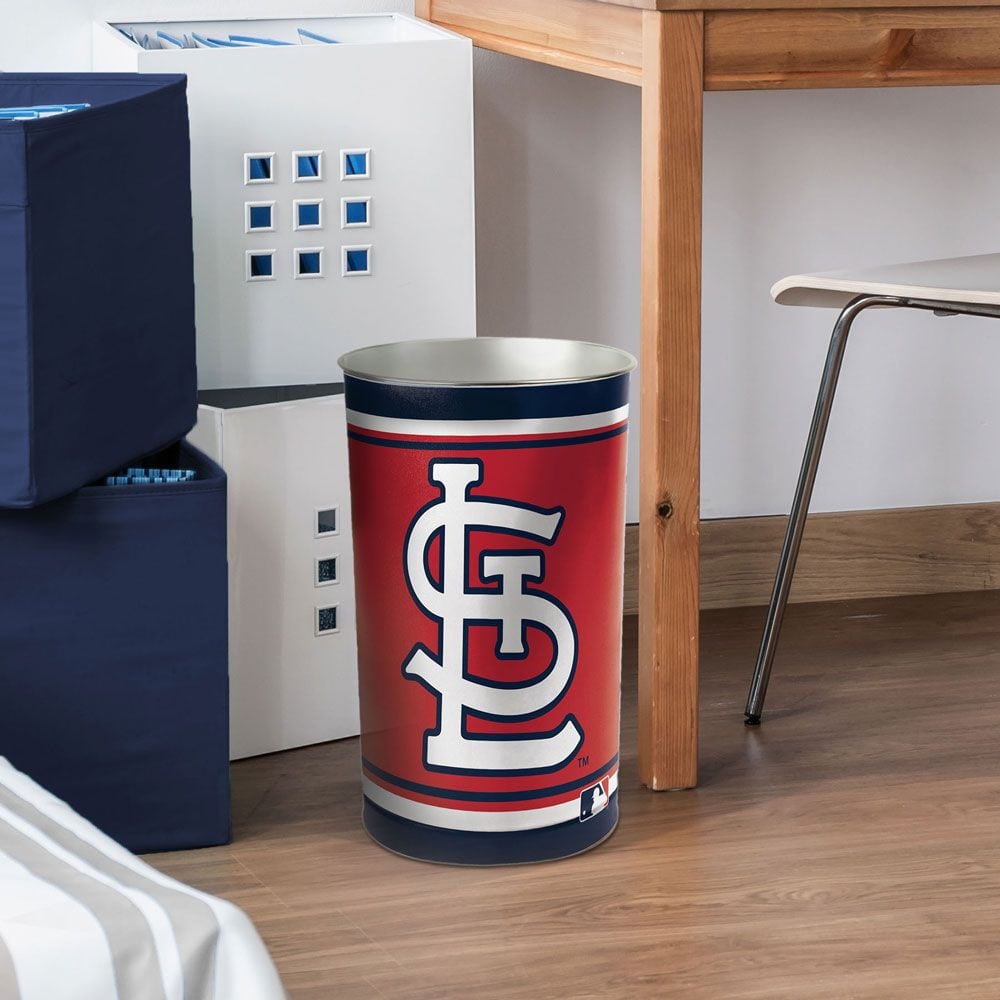 St. Louis Cardinals MLB Metal Wastebasket