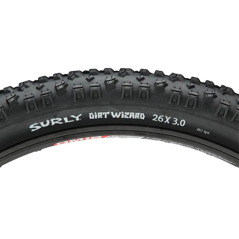 Surly Dirt Wizard Folding Tire - 60 TPI - 26x3.0 Inches | black