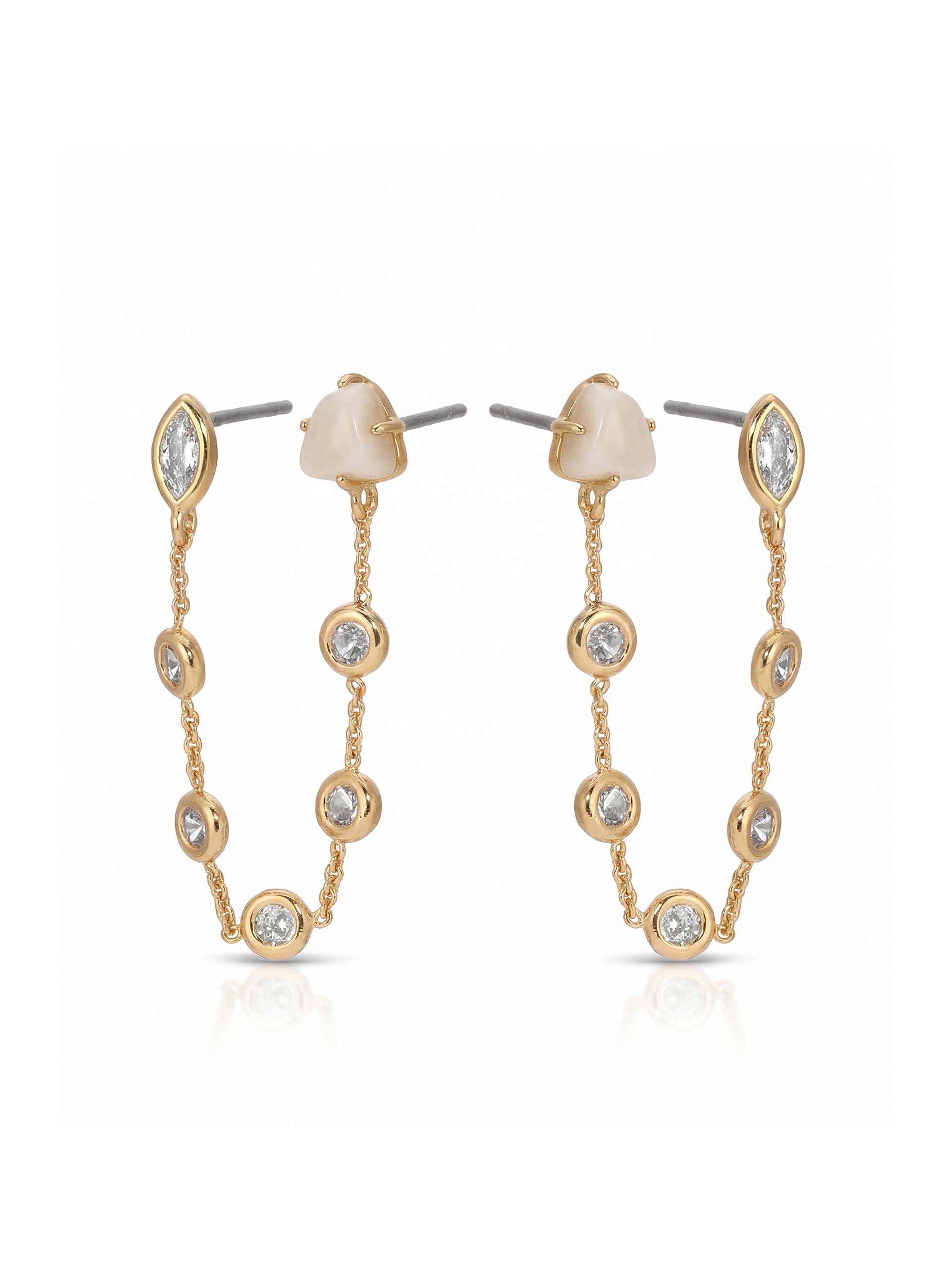 Double Piercing Bone Earrings
