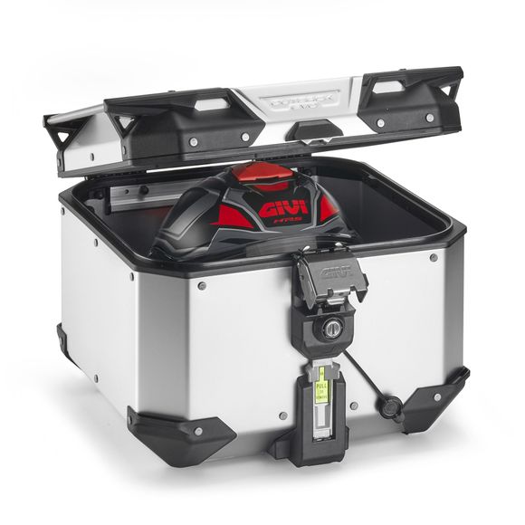 Top case Givi TREKKER OUTBACK EVO SMART 42 Liters (WITHOUT BARREL) - Universal Anodized - GrayRef: Gi2372 / Obkev42Aa