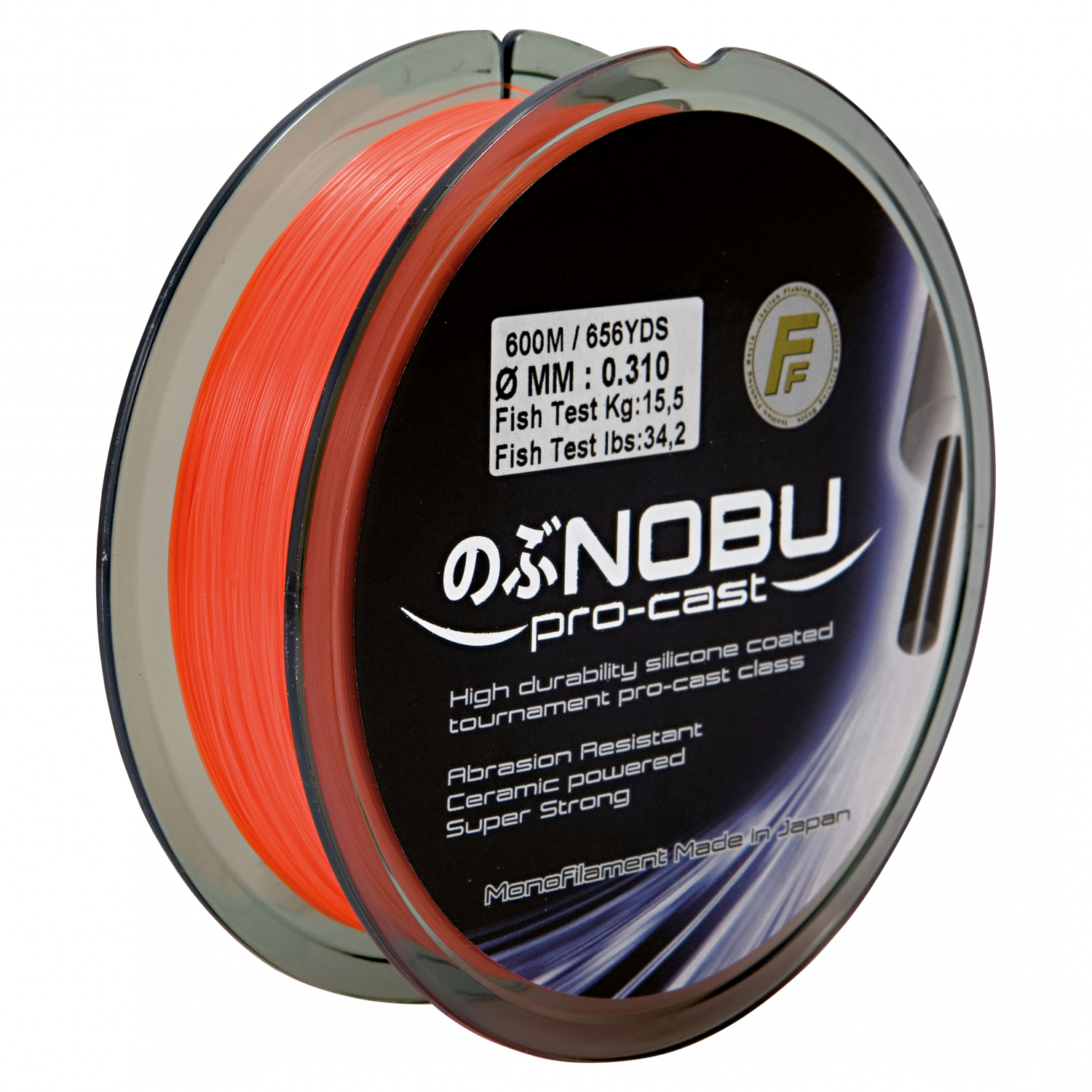 Lineaeffe Fishing Line FF Nobu Pro Cast Hi-Viz (Orange Hi-Viz, 300 m)