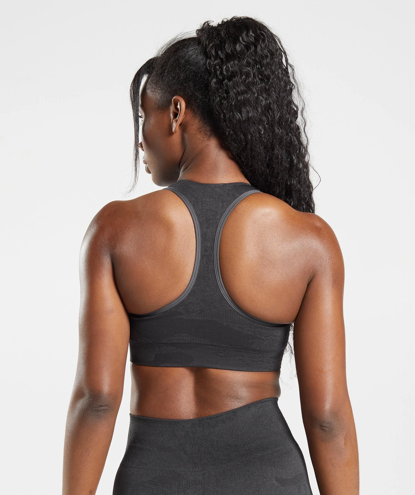 Adapt Camo Seamless Sports Bra Black/Onyx Grey