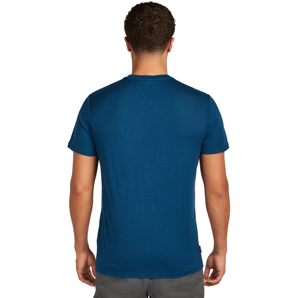Icebreaker Merino 150 Tech Lite T-Shirt Snow Day Men - Atlantis