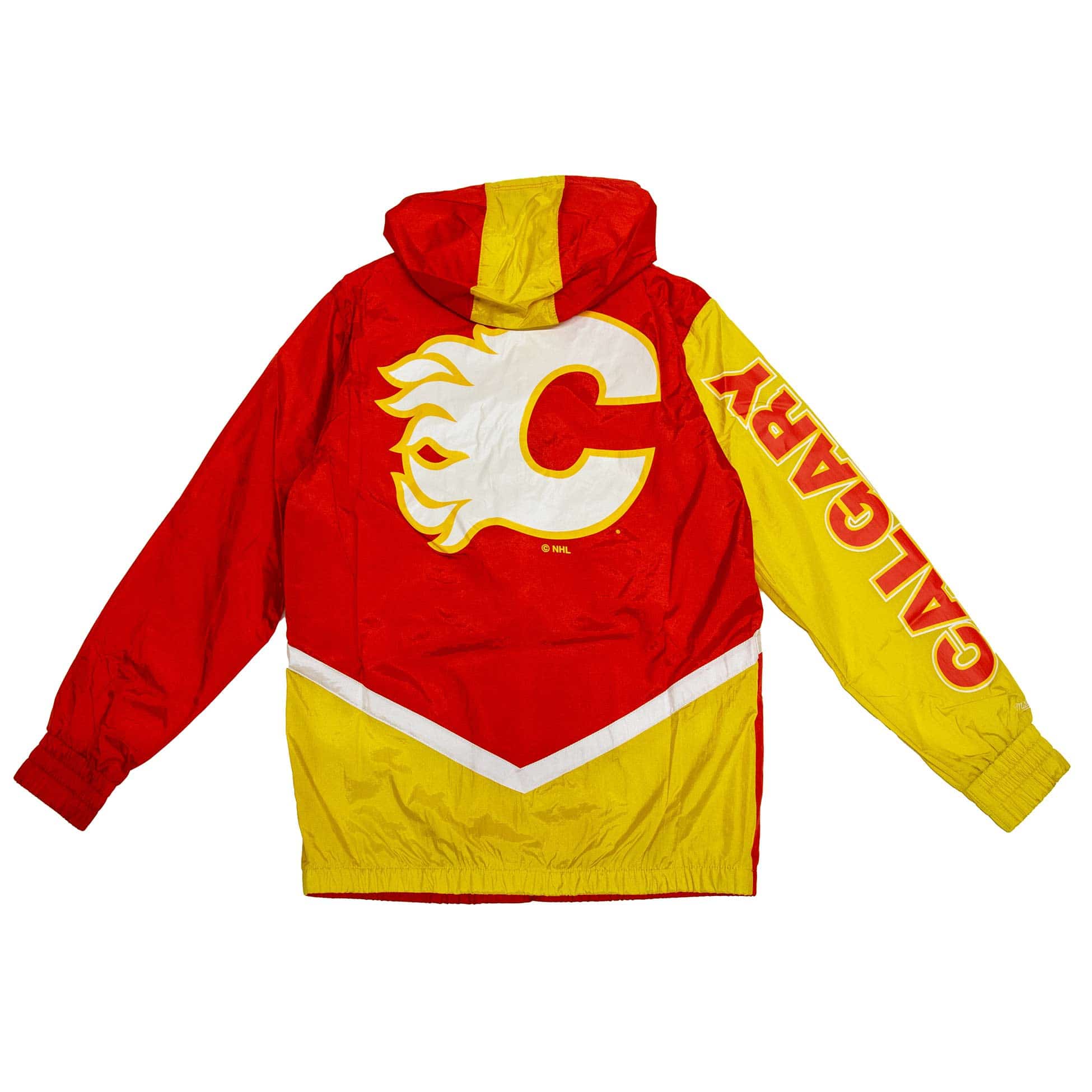 Calgary Flames Undeniable Mitchell & Ness NHL Windbreaker Jacket
