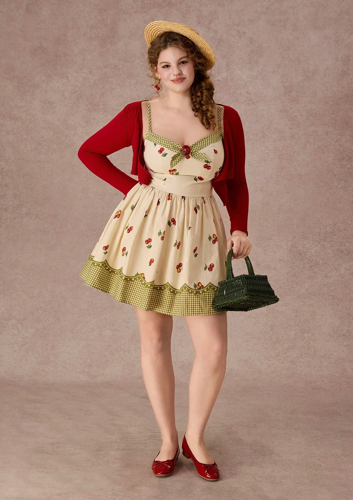 Curve&Plus Wild Cherry Dress（Short）