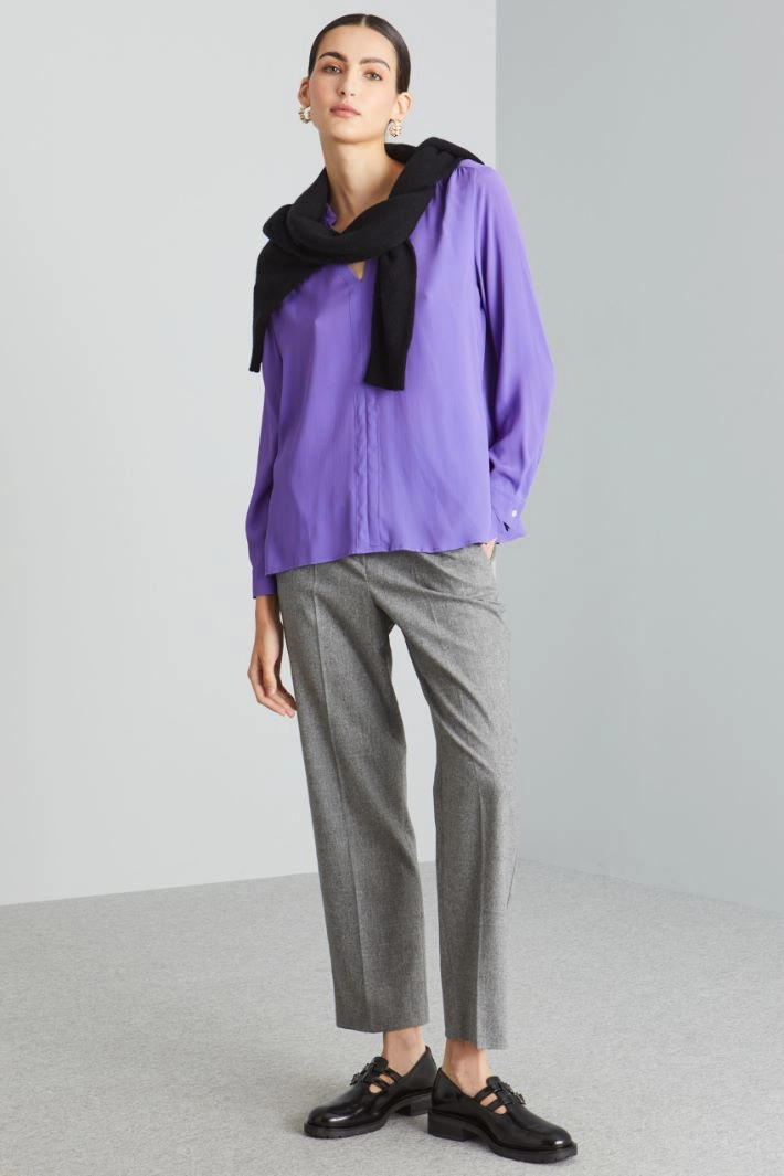 Blouse with slits - VIOLET