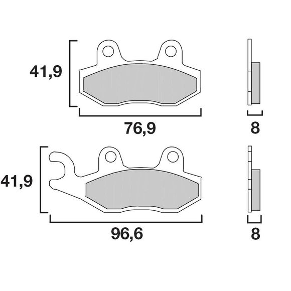 Brembo Sinter Metal Sintered Rear Brake PadsRef: 07YA21SD