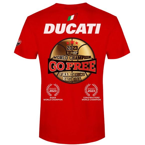 Ducati BAGNAIA Short Sleeve T-shirt - Black / RedRef: DUC0051
