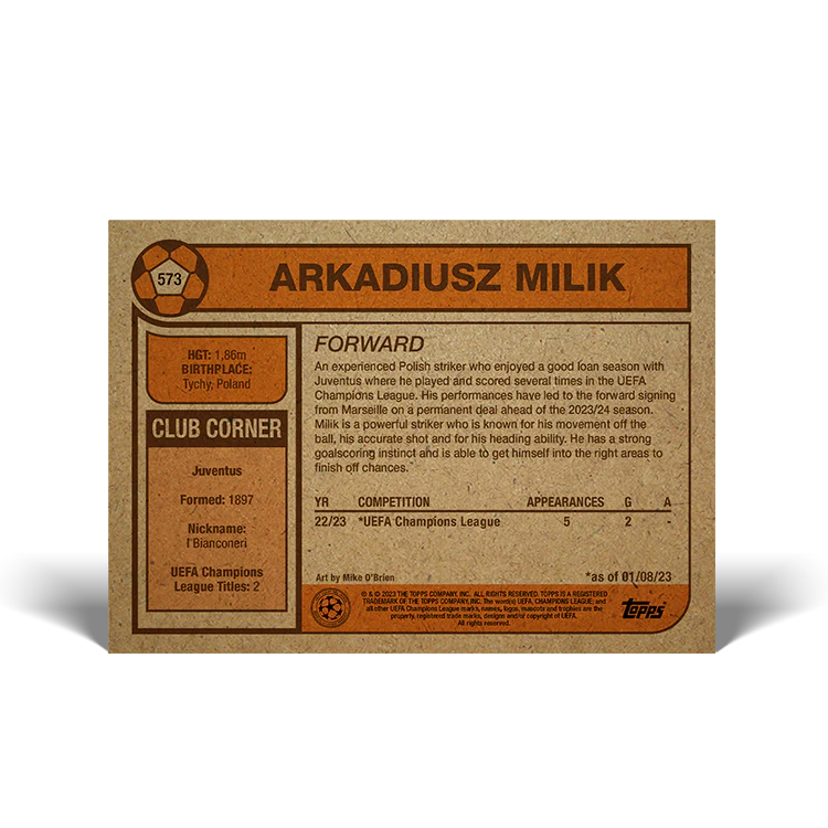 Topps UK - UCC Living Set Card #573 - Arkadiusz Milik