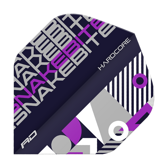 Red Dragon Hardcore Snakebite Black Purple Standard Flights